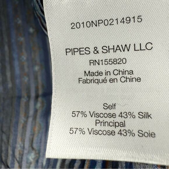 Veronica Beard Mixed Stripe Button Blouse Top Sz 0 - Picture 7 of 8